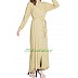 Front open Dress with belt- Greenish Beige Front open Dress with belt- Greenish Beige